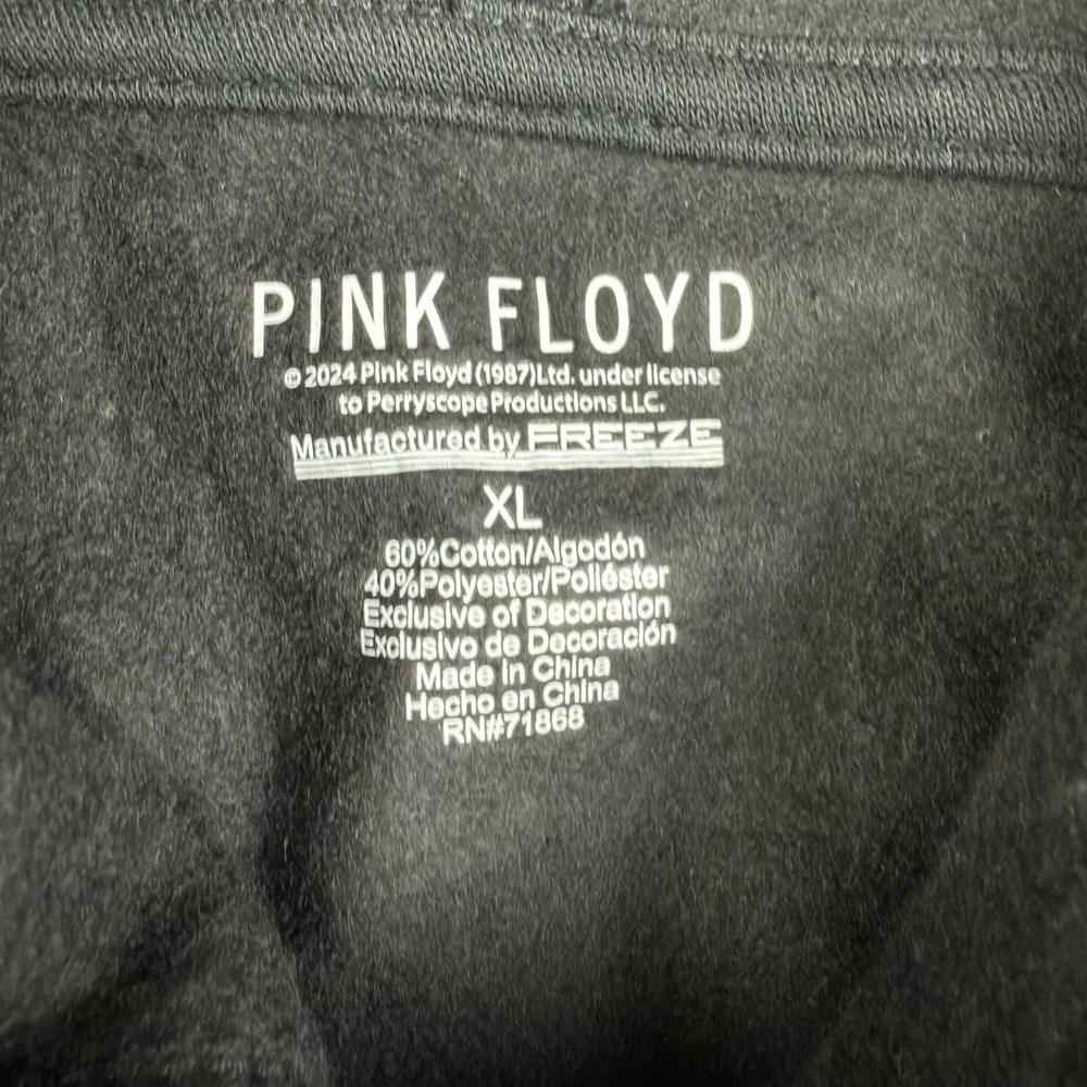 Pink Floyd Sweatshirt Hoodie Men XL Black Prism Graphic Dark Side Patches - Picture 3 of 11